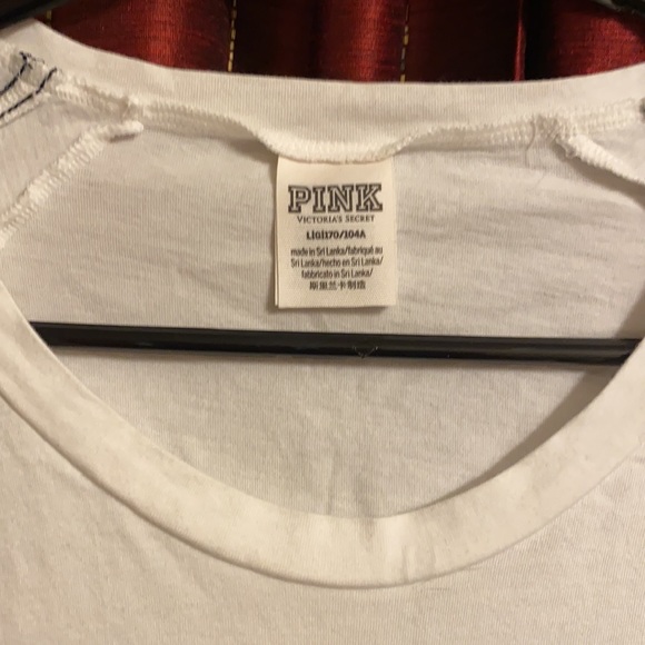 NWOT VS PINK rainbow/silver sequin flip tee - Picture 7 of 14